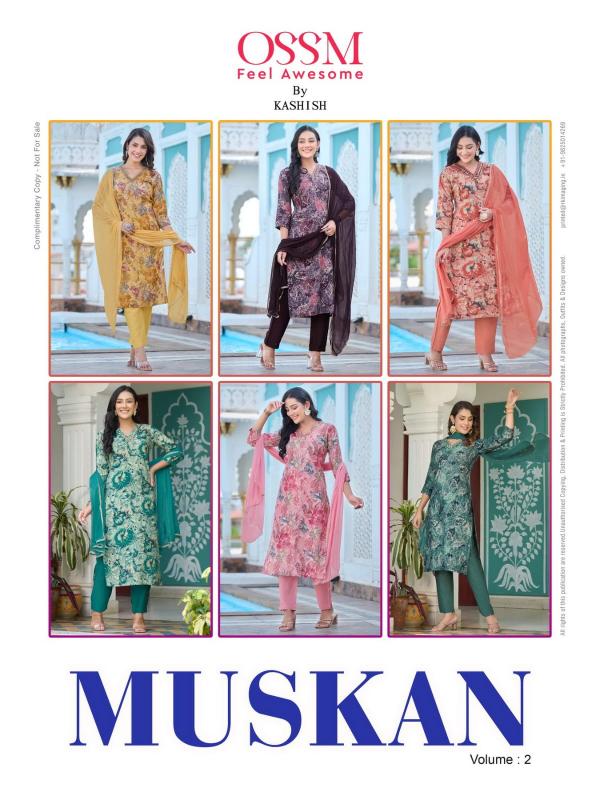 Ossm Muskan Vol 02  Top Bottom Dupatta Collection